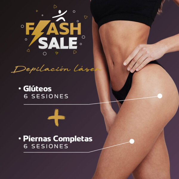 2X1 Depilación Piernas Completas + Glúteos